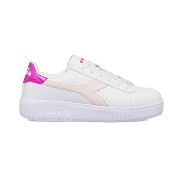 Sneakers bianche da ragazza con suola platform Diadora Game Step Gs, Brand, SKU s352000057, Immagine 0